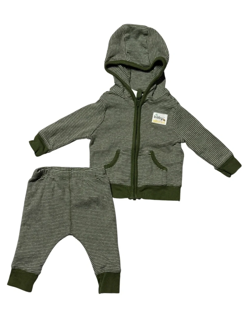 Carter's Baby Boy Cute Green Striped Outfit Size 3 Months